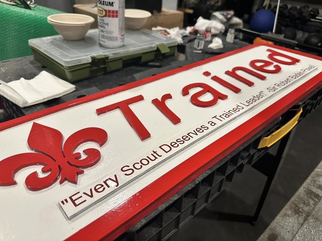 Trained Leader Wall Sign