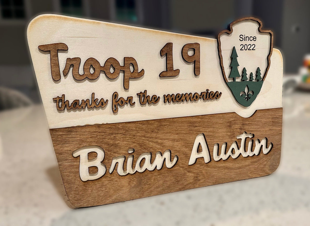 Custom Troop Leader Appreciation Sign (National Park)