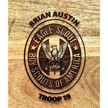 Eagle Scout Cutting Board - Remember Your Eagle Journey!