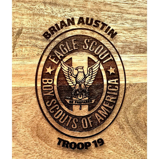 Eagle Scout Cutting Board - Remember Your Eagle Journey!