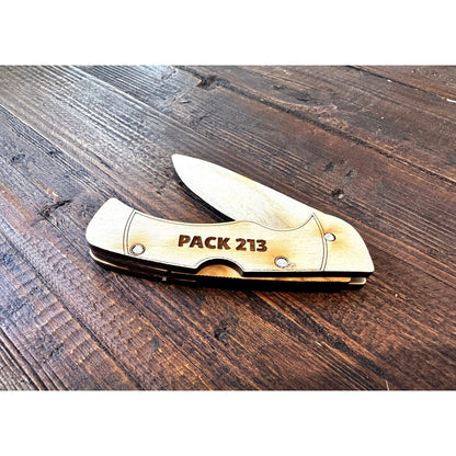 Unassembled Wooden Locking Pocket Knife Kit