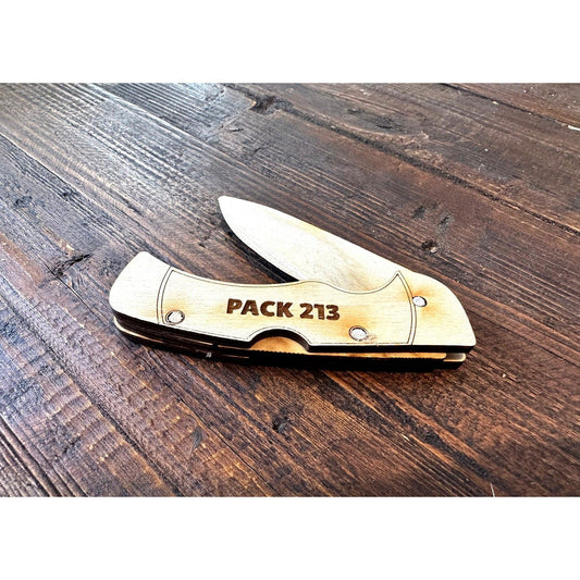 Unassembled Wooden Locking Pocket Knife Kit