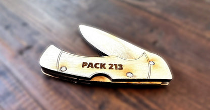 Unassembled Wooden Locking Pocket Knife Kit