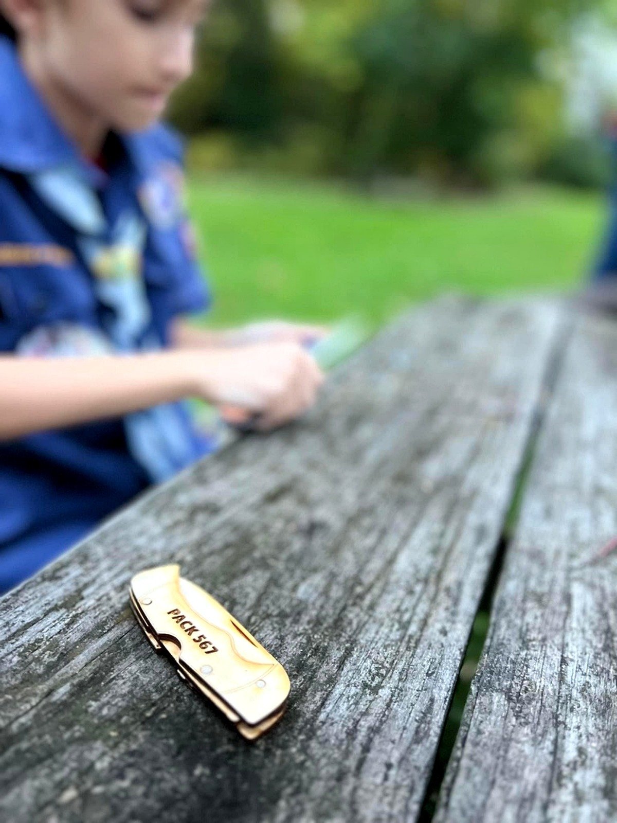 Unassembled Wooden Locking Pocket Knife Kit