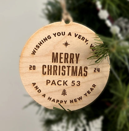 Merry Christmas Pack Ornament