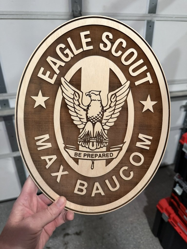 Personalized Eagle Scout Oval Wood Plaque
