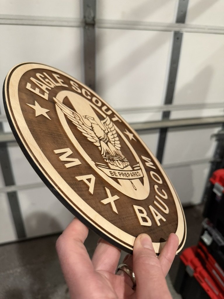Personalized Eagle Scout Oval Wood Plaque