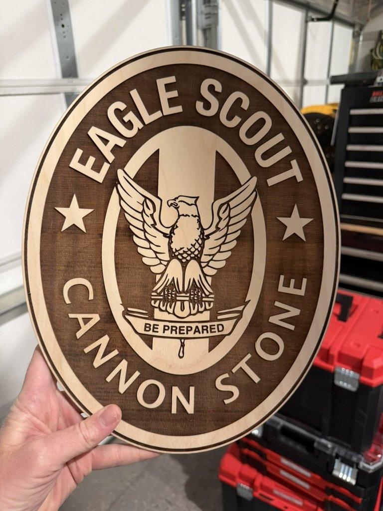 Personalized Eagle Scout Oval Wood Plaque