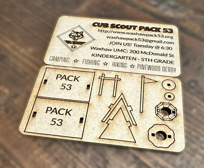 Cub Scout Pack Recruiter Card - Campsite